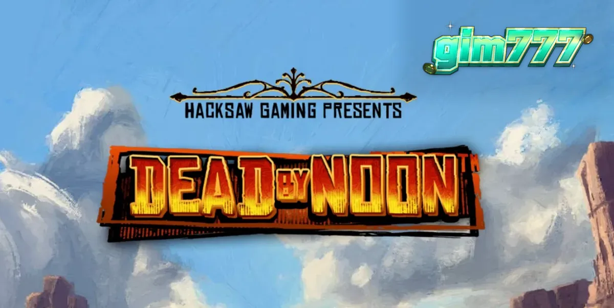 Tampilan visual slot Dead by Noon dengan tema Wild West yang gersang dan penuh aksi.